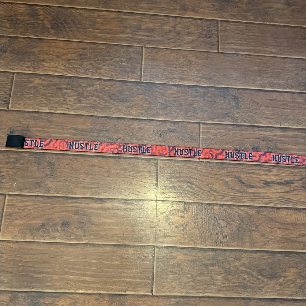 Red hustle belt